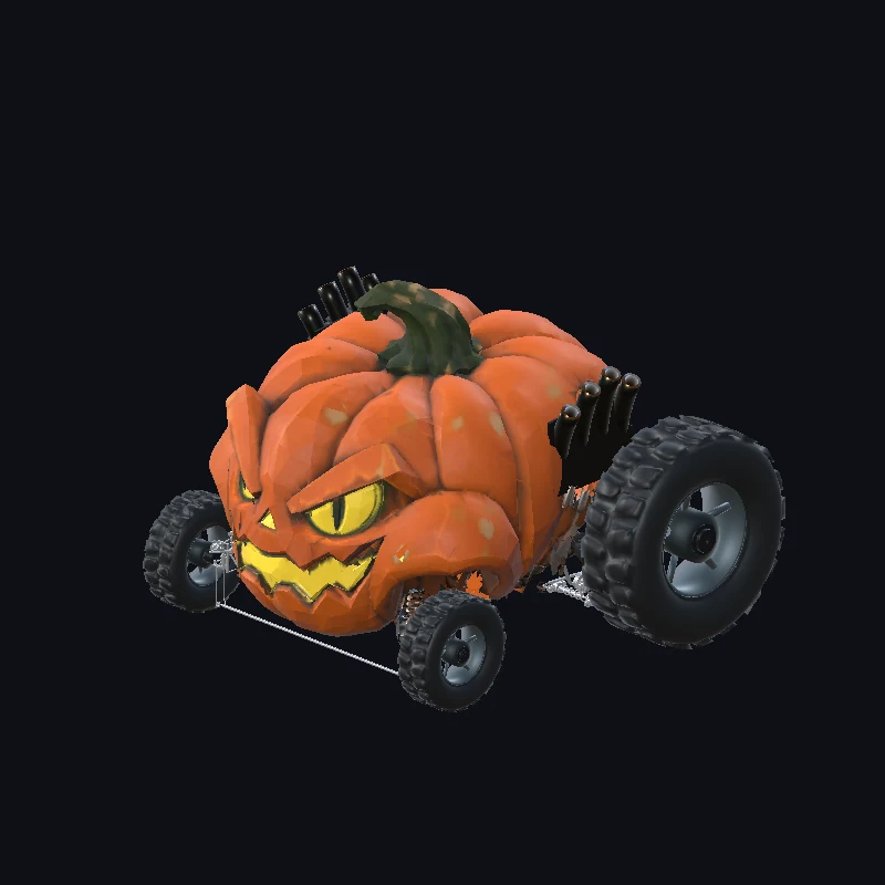 Jackie Boy’s vehicle, viewed from the front in the development game